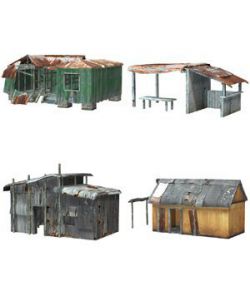 Shanty Town Buildings 1: Set 1 (for Poser)