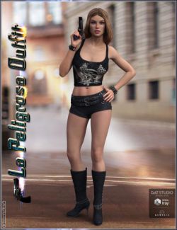 La Peligrosa Outfit and Accessories for Genesis 3 Female(s)