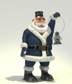 Conductor Santa for Poser