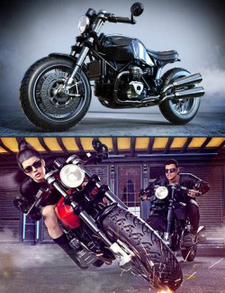 Z Modern Roadster Motorbike and Poses