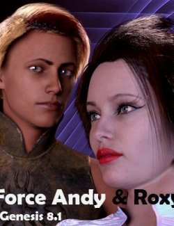 dForce Roxy and Andy Hair For Genesis 8.1