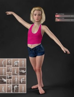 Lucie 9 With 20 Poses for Genesis 9