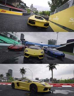 50 HDRIs- Movie Maker Iray- Race Track- Overcast