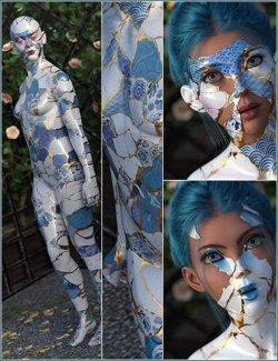 Kintsugi Inspired Skin Builder for Genesis 9