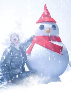 GNBD Snow Storm Props and Poses for Genesis 9 Base