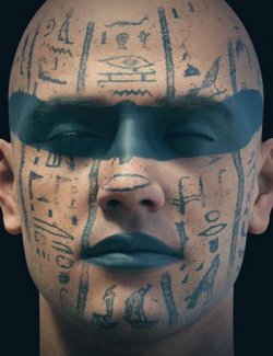 GNBD Pharaohs Beauty Face Paintings Mats and Tif Overlay for Genesis 9
