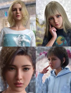 Vo Yuno and Young, and Vo Mio, and Young HD for Genesis 9 Character Bundle