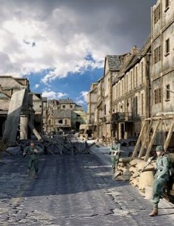 WW2 Town Ruins for DAZ