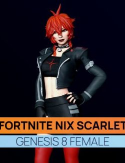 Fortnite Nix Scarlet for Genesis 8 Female