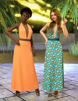 FRQ dForce: 1970s Halterneck Dress for G8F