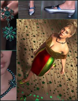 Ms December dForce Outfit for Genesis 9 Feminine