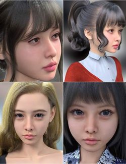 Vo Layla and Young, and Vo Aggie and Young HD for Genesis 9 Character Bundle