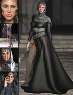 CB Aisha HD Character, dForce Clothing Set and Accessories Mega Bundle