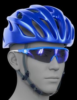 Bicycle Helmet with Sports Glasses