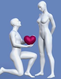 R3D My Valentine Prop and Poses for G9M and G9F Daz3D
