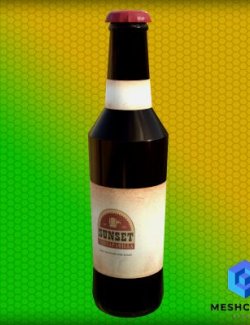 Sunset Sarsaparilla Bottle and Caps