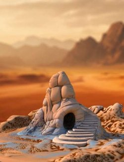 Old World Ruins Desert Rock House