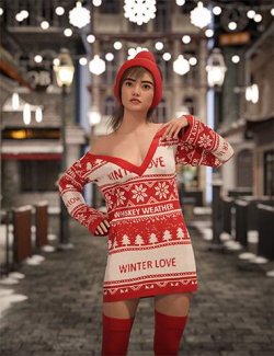 AH dForce Casual Winter Outfit Texture Add-on