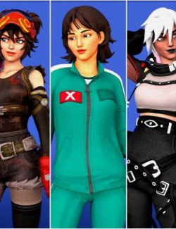 Fortnite Girl Pack 04 for Genesis 8 and 9