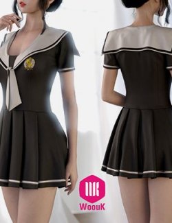 dForce WUK JK Style Short Sleeve Dress for Genesis 8 and 8.1