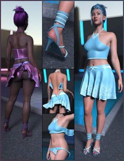 Peekaboo Dance Outfit for Genesis 9 Female