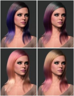 dForce Swept Long Bangs Style Strand-Based Hair Colors