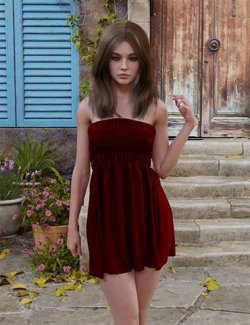 MGAB Mary HD Mary Tube Dress n Half Part Hair Bundle for Genesis 9