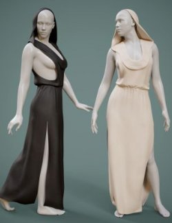 Long Hooded Dress for Genesis 9