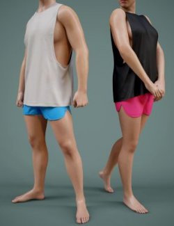 Sports Shorts and Tank Top Outfit for Genesis 9