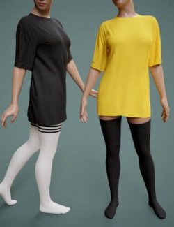 Long Shirt with Stockings for Genesis 9