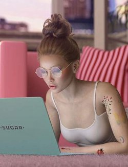 Work From Home Poses and Props for Genesis 9