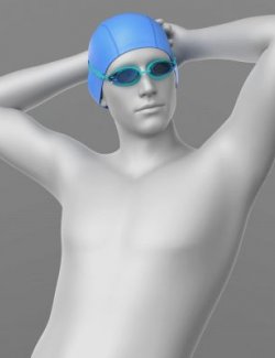 Swimming Cap and Swimming Goggles G8 Male
