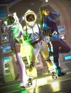 Feminine SciFi Outfit Bundle for Genesis 9