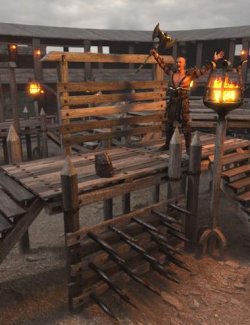 Wooden Arena Props 1
