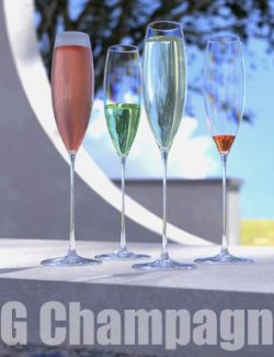 DG Champagne - Glass Prop for Genesis 8 FM and Genesis 9