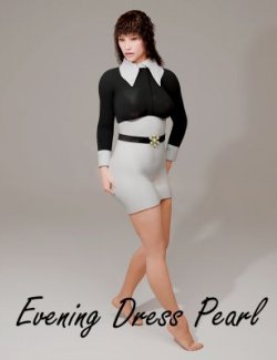 Evening Dress Pearl for Genesis 9