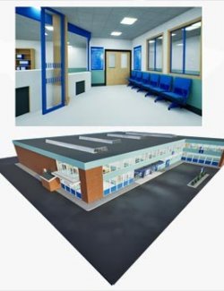 Sun Hill Police Station- Complete 3D Interior & Exterior Model