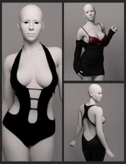 EG WEBN Summer Charming Set, Swimsuit and Bodysuit for Genesis 9 Bundle
