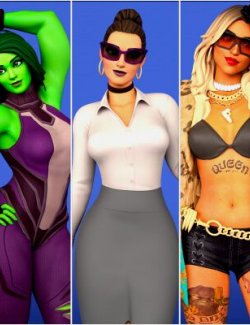 Fortnite Girl Pack 07 for Genesis 8 and 9