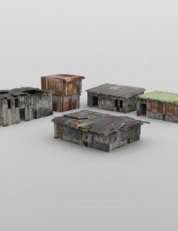 Shanty Town Buildings 1: Set 3 for DAZ Studio