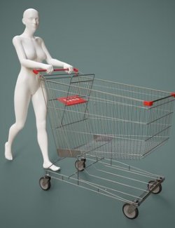 Shopping Cart Prop with Pose G8FM G9