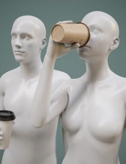 Coffee To Go Paper Cup with Poses G8FM G9