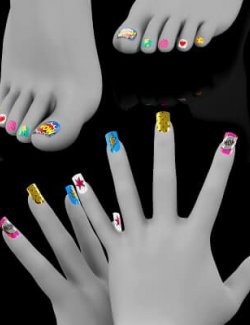 Pop Art Hand Nails and Nails Foot Pop Art for G9