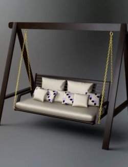 Luxury Garden Swing Bench AQ3D