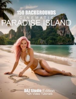 Cinematic Paradise Island- 150 Backgrounds- Daz Studio