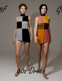 60s Dress for Genesis 8 Female - Genesis 9