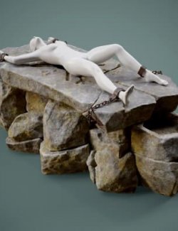 Sacrificial Stone Altar Prop with Pose G9