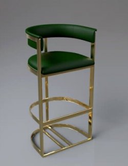 AQ3D Modern Arc Bar Stool - Free 3D Model