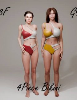 4Piece Bikini for Genesis 8 Female - Genesis 9