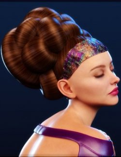 VYK Snooty Bun Hair for Genesis 9